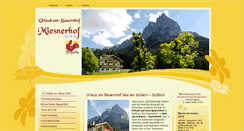 Desktop Screenshot of miesnerhof.com
